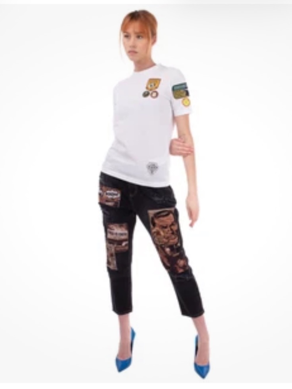 DSQUARED2 T-Shirt With Graphic Patches Size XS